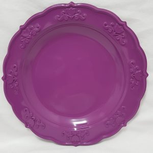 צלחת גדולה 10'' אלגנט דגם נאפולי- סגול כהה