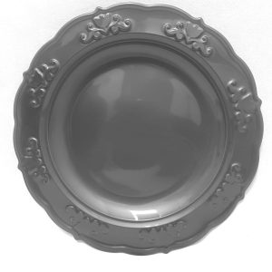 צלחת גדולה 10'' אלגנט דגם נאפולי- כסף