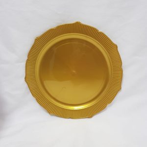 צלחת קטנה 7'' מהודרת קשיחה- צבע זהב