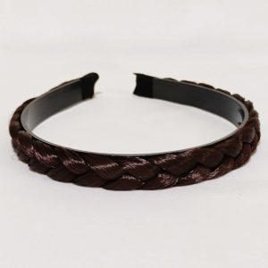 קשת צמה רחבה חום