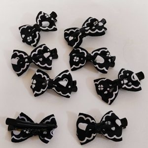 סיכות פפיון קטנות שחור לבן