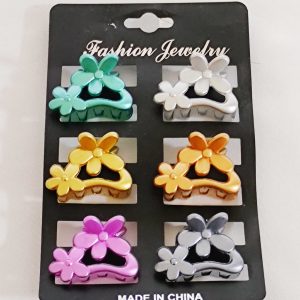 קליפסים קטנים צבעוניים דוגמת פרח