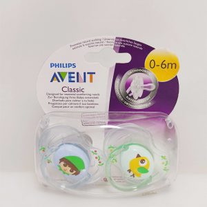 זוג מוצצי סיליקון אבנט ירוק 0-6 חודשים