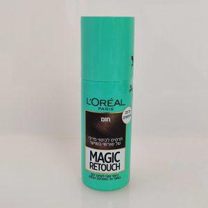 תרסיס לכיסוי של שורשי השיער בצבע חום